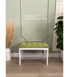 Банкетка Сканди-60 (салатовый/белый)