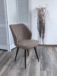 Стул РОССО 360 град. поворот. цвет B5 Капучино, велюр / черный каркас