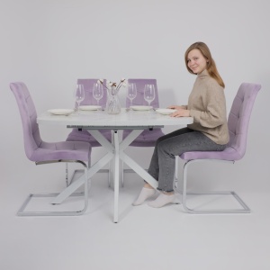 Стул Tomas, сиреневый, велюр