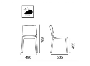 Стул пластиковый Joy-S антрацит