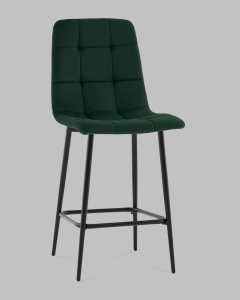 Стул полубарный Одди велюр темно-зеленый