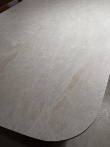 Стол NORD 200 TL-102 Бежевый мрамор, испанская керамика / черный каркас, ®DISAUR