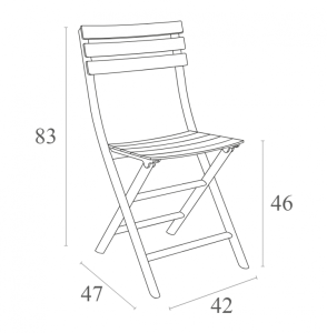Стул пластиковый складной Helen опаловый зеленый