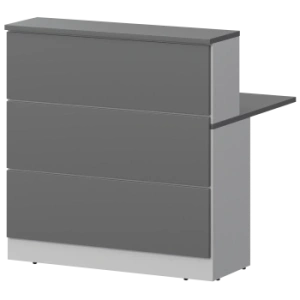 Модуль приставной высокий Ресепшен Смарт СМР-24.10 Белый/Графит