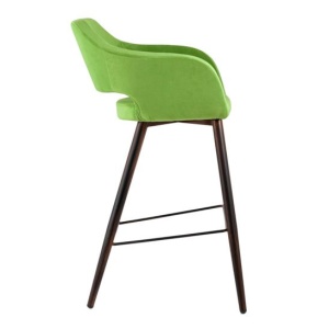 Стул барный Саймон, велюр травяной