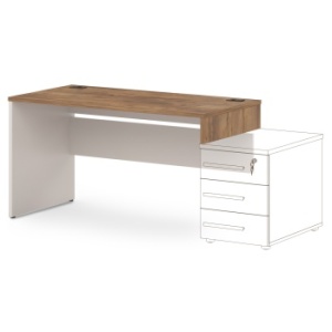 Стол концевой T-32л/пр Лавана - Lavana цвет Таксония медовая и Бежевый песок