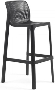 Стул пластиковый барный Net Stool антрацит