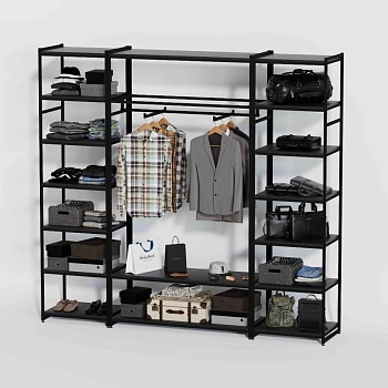 Стеллаж Лофт для одежды КЧ-22-20.20.06 в стиле ЛОФТ