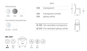 Стул прозрачный Igloo прозрачный цена 7 510 ₽ Стул прозрачный Igloo прозрачный