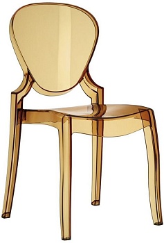 Стул прозрачный Queen янтарный