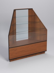 Прилавок "ТОРГОВЫЙ" высокий №2, Орех, кромка черный