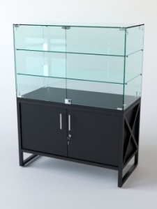 Прилавок "ЛОФТ СТИЛЬ" №127 (с дверками), Черный