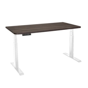 Стол с регулировкой высоты электрический LuxAlto LA-T33-2A3 белый/дуб коричневый ЛДСП 120*60*2.5