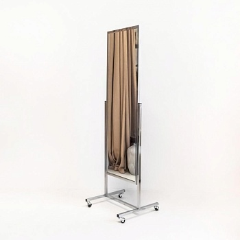 ST-03К (2 эл. рама - asinox) Зеркало напольное на колесах, 550Lx1774Hx505Dмм, полотно 1500х500мм