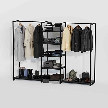 Стеллаж в стиле Loft КЧ-1703 для одежды