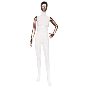 C03B Манекен женский глянцевый без лица 179/83/61/90 комбинированный