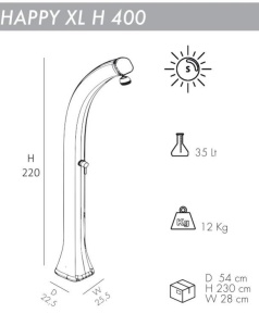 Душ солнечный Happy XL H 400 синий