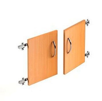 Д-3 Двери к стеллажам (60 см шириной) цвет Белый с черной кромкой