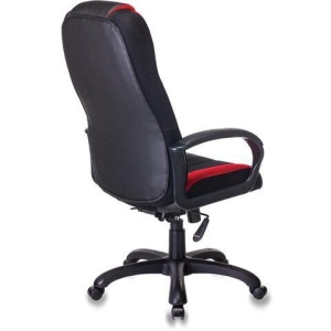 Кресло компьютерное VIKING-9/BL+RED, подушка, экокожа/ткань, черное/красное