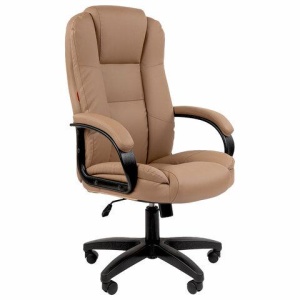 Кресло офисное Chairman CH 600, велюр, бежевое, 7158673