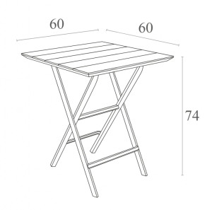 Стол пластиковый складной Helen Folding Table 60 белый