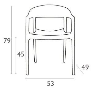 Комплект пластиковой мебели Sky Folding 60 Carmen черный, прозрачный