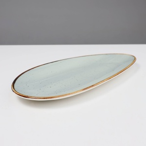 Блюдо овальное VITAL, фарфор, голубой, 36*17,5*2см