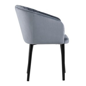 Стул с подлокотниками Нейтон, велюр серый