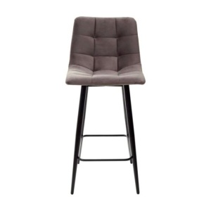 Полубарный стул Chilli Q, графит велюр/ черный каркас