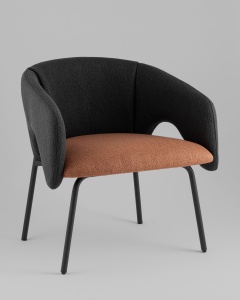 Кресло лаунж Afrida рогожка тёмно-синий терракот