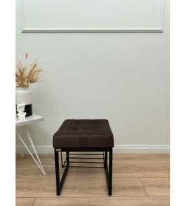 Банкетка Марсей 40-44 с полкой (темно коричневый/черный)