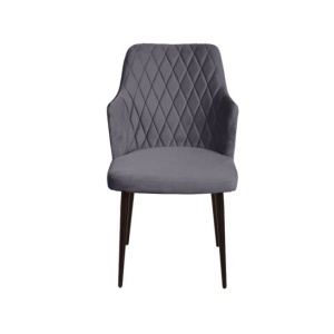 Стул Hunt с подлокотниками бархат серый