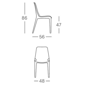 Стул пластиковый Ginevra, зеленый