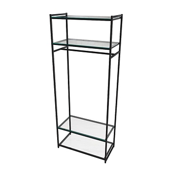 Стеллаж для одежды AС2290-15-Ч со стеклом 220х90х45