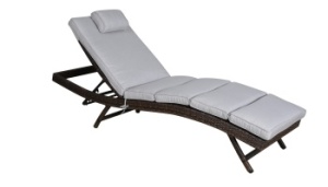 "Лиссабон" шезлонг из искусственного ротанга, цвет коричневыйцвет коричневый