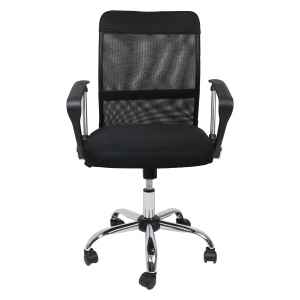 Кресло поворотное ARIA, LIGHT, ECO/сетка, черный+сетка-чёрный