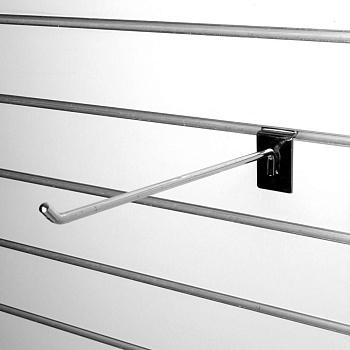 A127-400 Крючок, длина 400 мм, d=8мм, толщина пластины 2.5 мм, без наконечника, хром