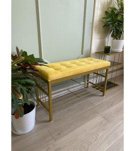 Банкетка Сканди-96-2 (желтый/золото)