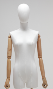 TTW-7-9 Торс портновского манекена женский с бедром, с головой, шарнирные руки
