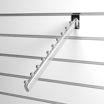 A111-10b/c Кронштейн наклонный с 10-ю шариками, длина 400мм  хром