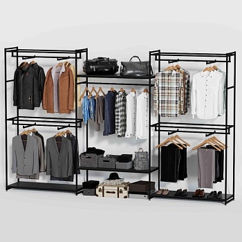 Стеллаж для одежды КЧ-2211 в стиле ЛОФТ