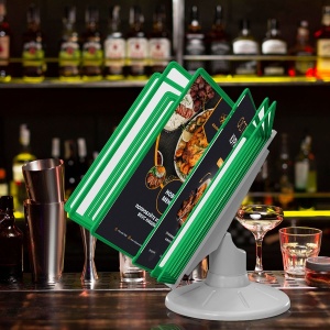 СЮИТА-01.А4Gr.Gn Демосистема настольная вращающаяся серая 10 зеленых панелей А4