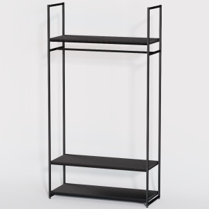 Стеллаж для одежды в стиле Лофт A22120-14-ЧЧ (220х120х45)