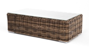 "Палермо" журнальный столик из искусственного ротанга, цвет соломенныйцвет соломенный