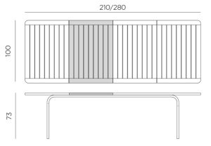 Стол пластиковый раздвижной Alloro 210 Extensible тортора, белый