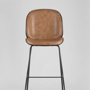 Стул барный Турин со спинкой бежевый