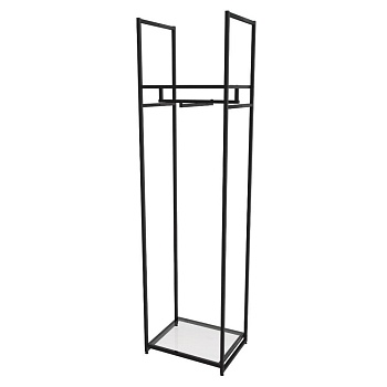 Стеллаж для одежды AС2260-01-Ч со стеклом 220х60х45