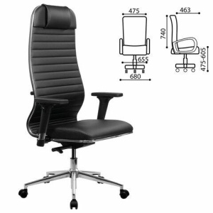 Кресло МЕТТА "ErgoLife" 10 B1-117D, хром, синхромеханизм, 2D-подлокотники, экокожа, черное цена 23 270 ₽ Кресло МЕТТА "ErgoLife" 10 B1-117D, хром, синхромеханизм, 2D-подлокотники, экокожа, черное