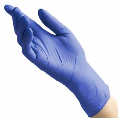 Перчатки нитриловые смотровые 50 пар (100шт) размер L (большой) сиренево-голубые BENOVY MultiColor