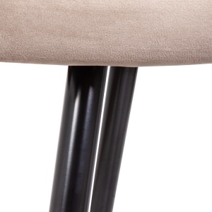 Кресло Brit, бежевый, велюр, цвет каркаса черный